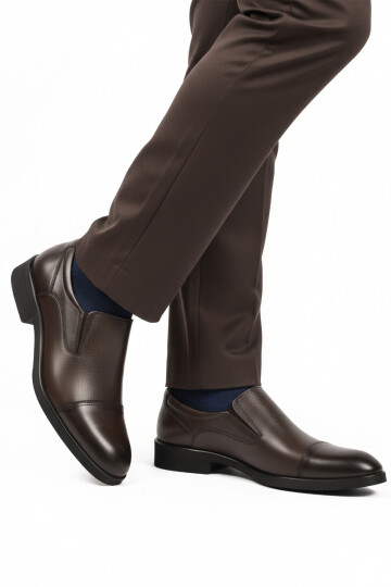 Brown Genuine Leather Non-Slip Sole Mens Classic Shoes 916 M