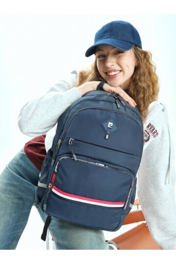 Navy Blue Unisex Backpack 07PCT18001-L