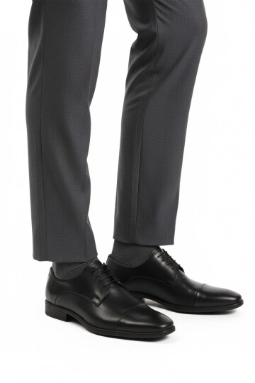 Black Genuine Leather Non-Slip Sole Mens Classic Shoes 977 M