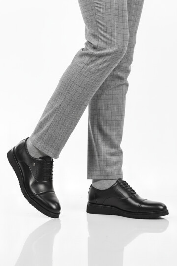 Black Eva Sole Lightweight Genuine Leather Mens Classic Shoes 3250 M