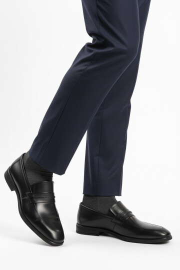 Black Genuine Leather Non-Slip Sole Mens Classic Shoes 854 M