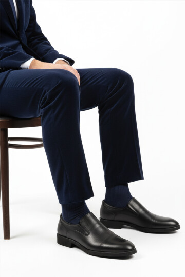 Black Genuine Leather Non-Slip Sole Mens Classic Shoes 916 M