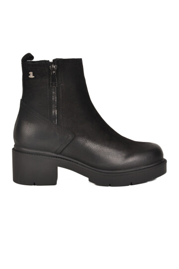 Black Nubuck Genuine Leather Womens Boots 2454601K Z