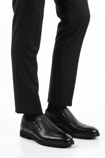 Siyah Floter Hakiki Deri Erkek Klasik Ayakkabı 3257 M