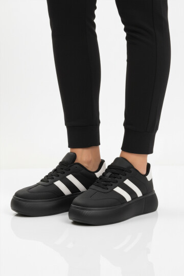 Black High Sole Lace-Up Unisex Sneaker DVS-01 Z