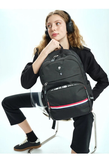 Black Unisex Backpack 07PCT18001-L