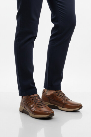 Taba Hakiki Deri Erkek Casual Ayakkabı 2720-1 M