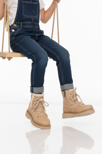 Bej İçi Polarlı Kaymaz Kız Çocuk Bot Lina F