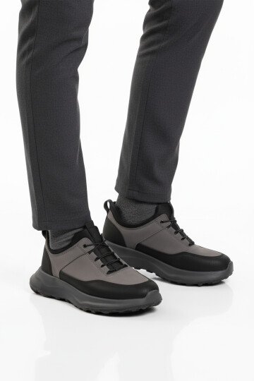 Füme Elastik Bağcıklı Hafif Cilt Erkek Casual Ayakkabı 460 M