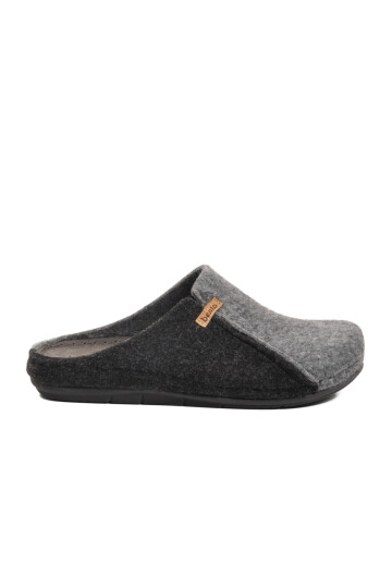 Gri Siyah Anatomik Keçe Erkek Ev Terlik K-63.007 M