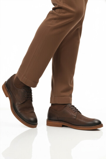 Kahve Nubuk Hakiki Deri Erkek Casual Ayakkabı Po 2226 M