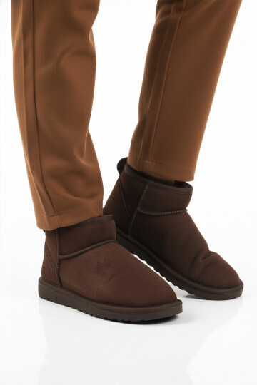 Kahve İçi Kürklü Soğuğa Dirençli Kadın Bot U-19 Z