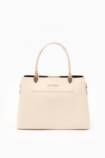 Krem Kadın El ve Omuz Çantası 930120