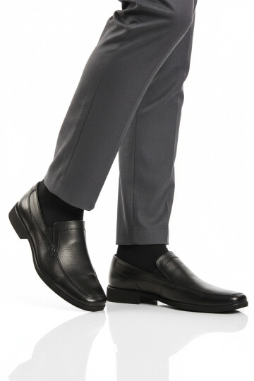 Siyah Hakiki Deri Erkek Klasik Ayakkabı 00685 M