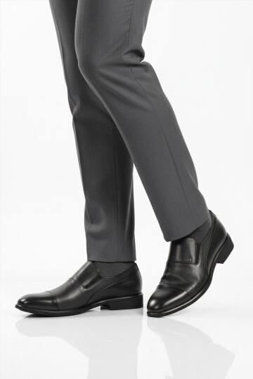 Siyah Hakiki Deri Erkek Klasik Ayakkabı 00811-26K M