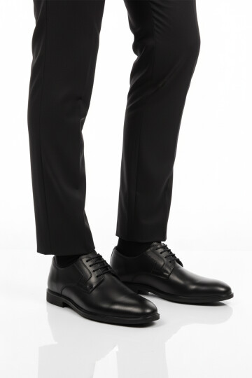 Siyah Hakiki Deri Erkek Klasik Ayakkabı 2496 M