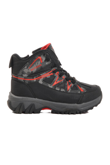 Black Camouflage Polar Non-Slip Sole Childrens Outdoor Boots 2301 P