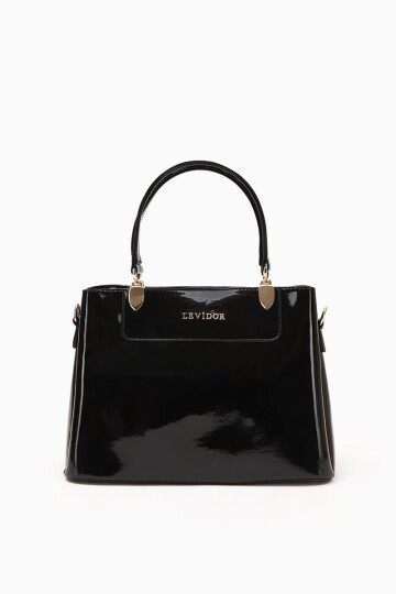 Siyah Rugan Kadın El ve Omuz Çantası 930120