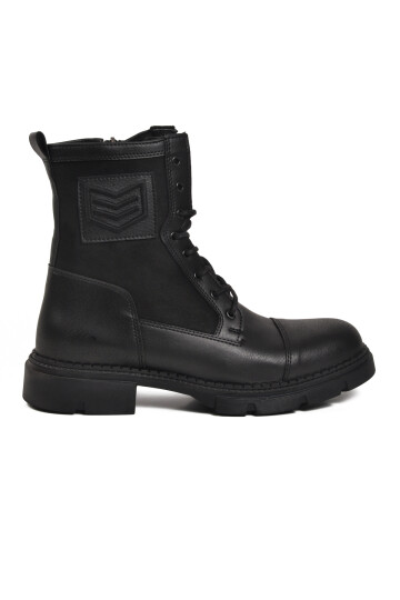 Siyah Bağcıklı Polarlı Kaymaz Taban Erkek Bot 638 M