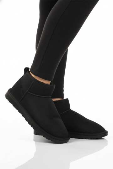 Siyah İçi Kürklü Soğuğa Dirençli Kadın Bot U-19 Z