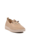 Beige Genuine Leather Anatomical Womens Casual Shoes Z083 Z