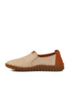 Beige Genuine Leather Womens Casual Shoes 2010725Y Z