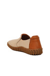 Beige Genuine Leather Womens Casual Shoes 2010725Y Z