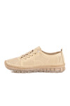 Beige Genuine Leather Womens Casual Shoes 0004 Z
