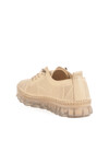 Beige Genuine Leather Womens Casual Shoes 0004 Z