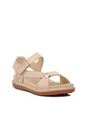 Beige Inside Out Genuine Leather Womens Sandals 202064Y