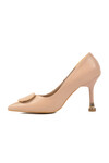 Beige Thin Heel Womens Evening Shoes PC-54025 Z