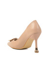 Beige Thin Heel Womens Evening Shoes PC-54025 Z