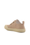 Beige Velcro Linen Boys Sneakers 545 F