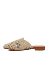 Beige Knitted Lightweight Closed Front Womens Slippers PC-54712 Z