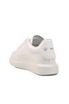 White Genuine Leather Mens Sneaker Premium 02028 M