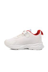 White Red Velcro Mesh Unisex Kids Sneakers Ruffon F