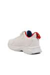 White Red Velcro Mesh Unisex Kids Sneakers Ruffon F