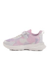 White Lilac Velcro Mesh Girls Sneakers Ruffon F