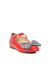 Red Patent Leather Ribbon Lightweight Girls Ballerinas 180 B