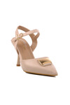 Cream Thin Heel Womens Evening Shoes PC-54717 Z