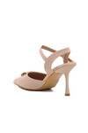 Cream Thin Heel Womens Evening Shoes PC-54717 Z