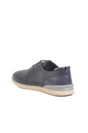 Navy Blue Genuine Leather Mens Casual Shoes Lion M