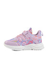 Lilac Pink Velcro Mesh Lightweight Girls Sneakers 2320 F