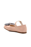 Powder Patent Leather Girls Bow Ribbon Ballerinas 180 P