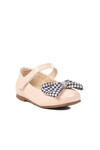 Powder Patent Leather Ribbon Lightweight Girls Ballerinas 180 B