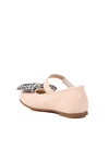Powder Patent Leather Ribbon Lightweight Girls Ballerinas 180 B