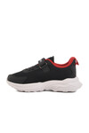 Black White Velcro Mesh Unisex Kids Sneakers Ruffon F