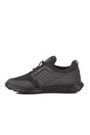 Black Mesh Lock Lace-Up Mens Sneakers Canis M