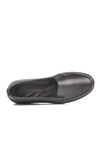 Black Genuine Leather Anatomic Womens Casual Shoes F-7010 Z