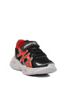 Black Red Velcro Mesh Lightweight Boys Sneakers 2351 P